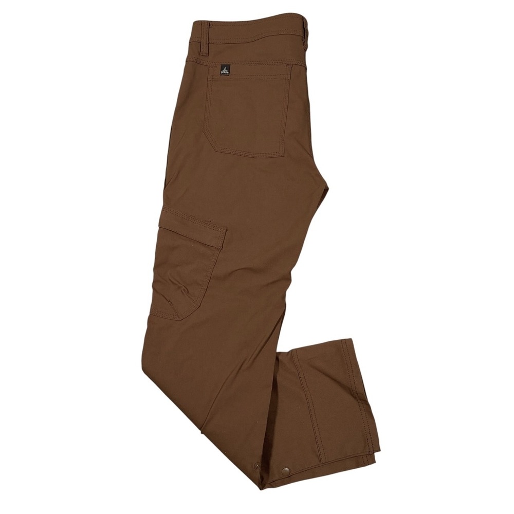 Prana Stretch Zion Pants Mens 34x28.5 Cargo Nylon Straight Fit Sepia Hiking - Picture 2 of 15